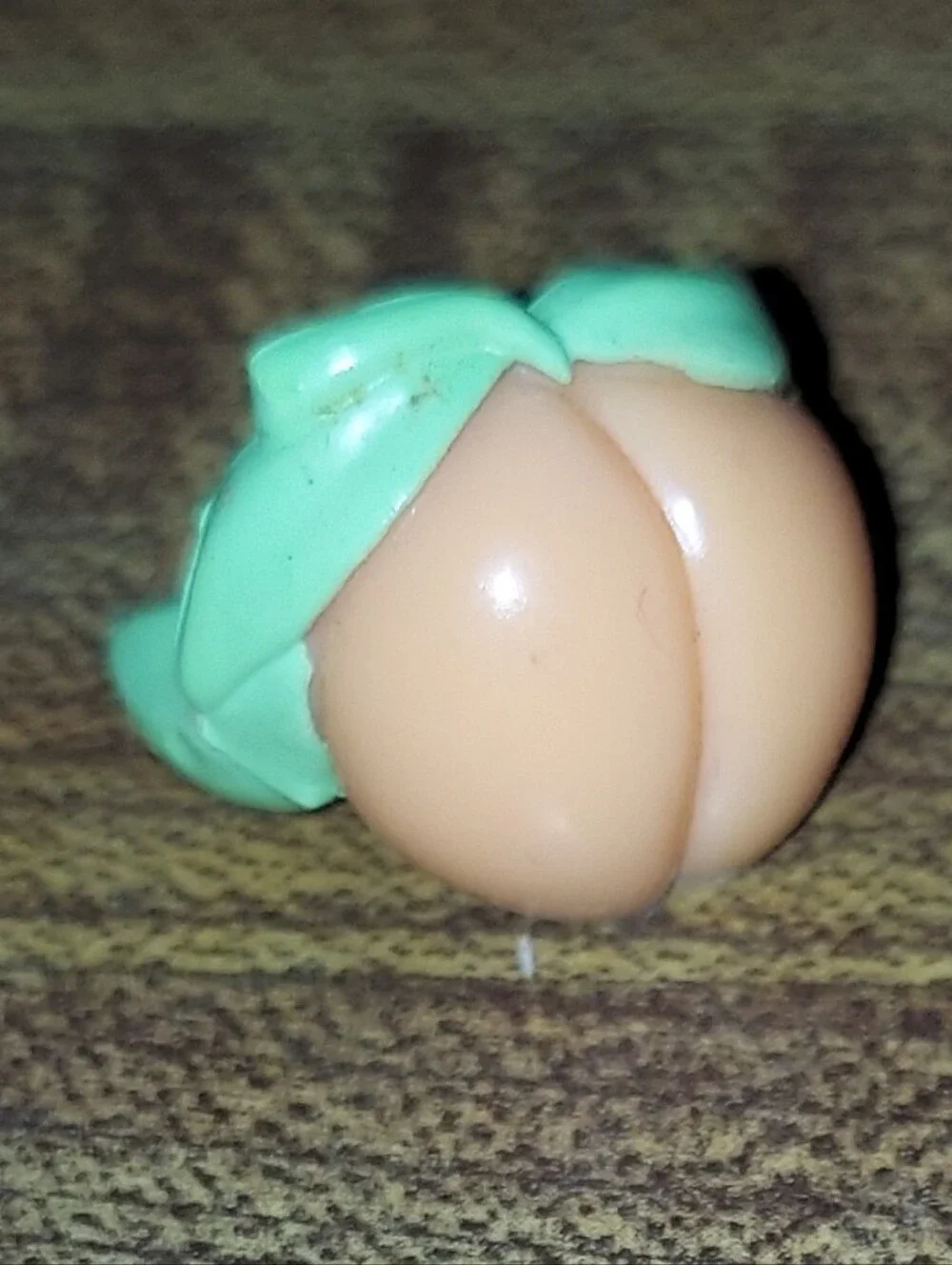 Strawberry Shortcake's Friend Peach's Peach Fruit Kids Ring in Peach and Green